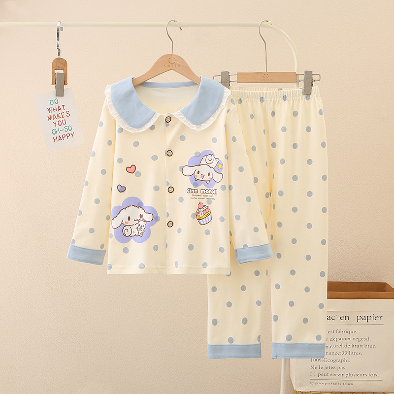 South Korea children's clothing spring and autumn children's home clothing suit summer long sleeve pajamas women's casual home clothing women's children's clothing wholesale