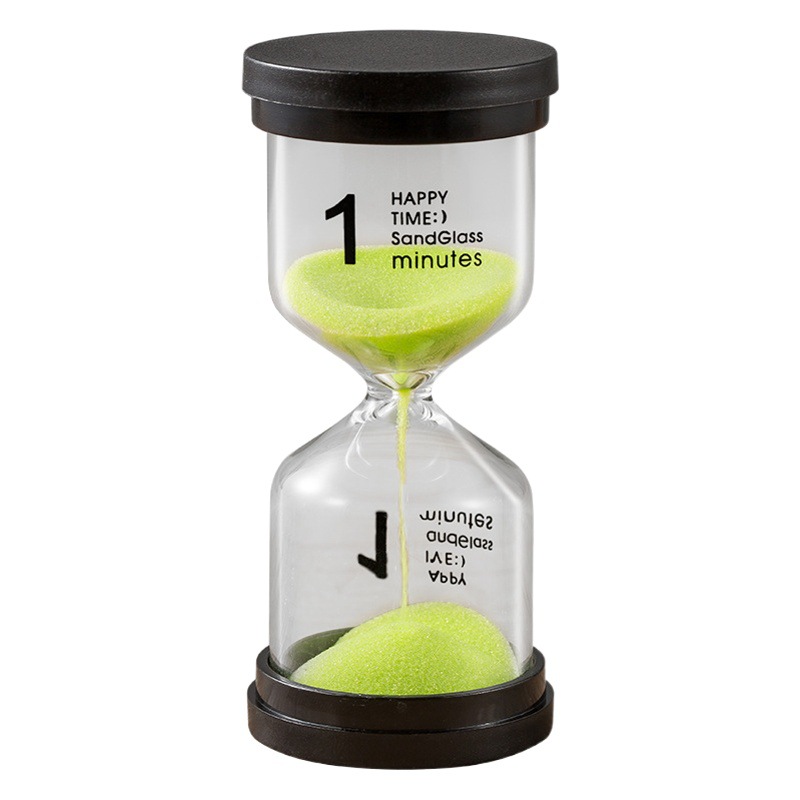 Manufacturer Wholesale Black Cover Hourglass Timer 1/3/5/10/15/20/30/45/60 Points Creative Gift Hourglass