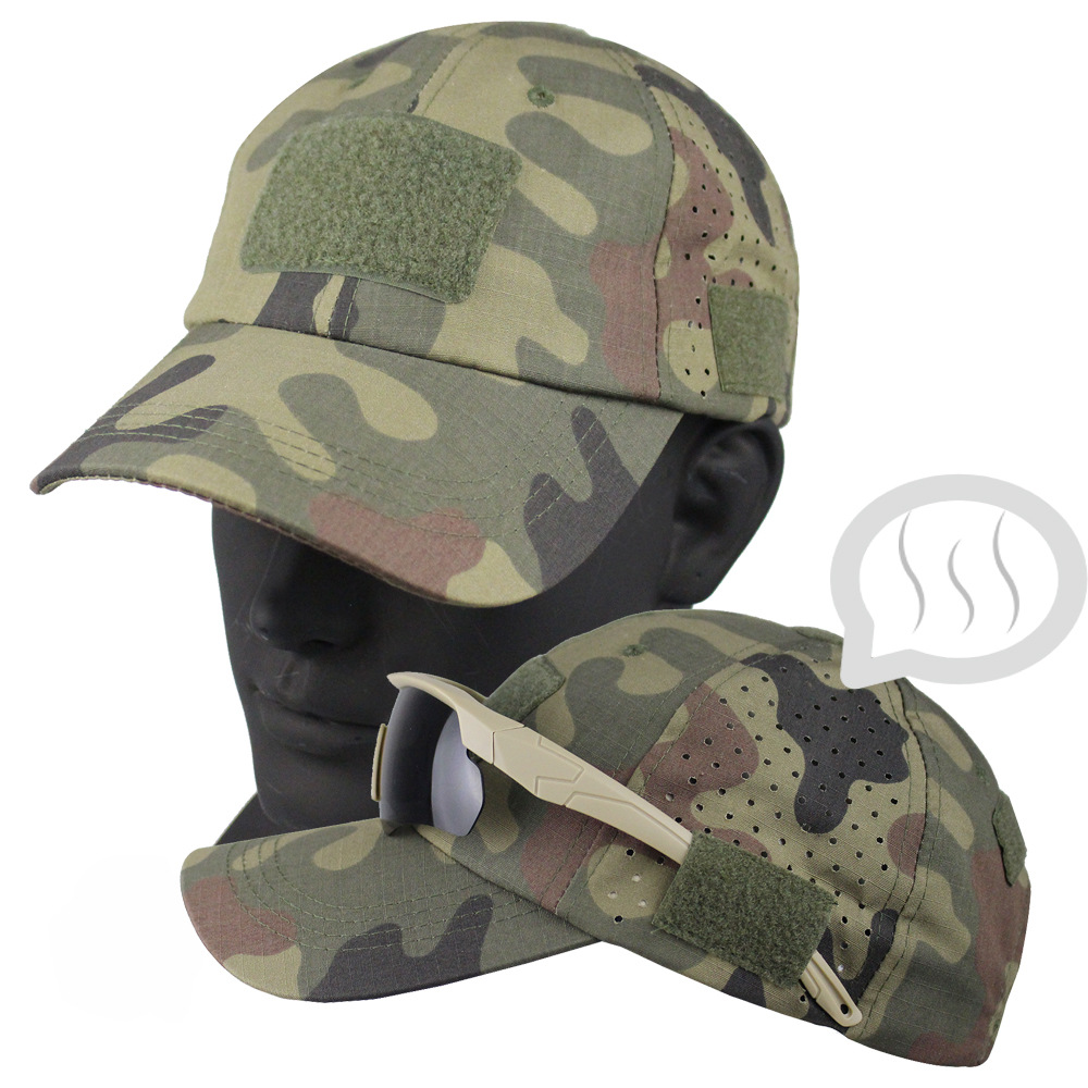 New Camouflage Baseball Cap, Men's Velcro Baseball Cap, Outdoor Hiking Fishing Breathable Mesh Tactical Sunshade Hat