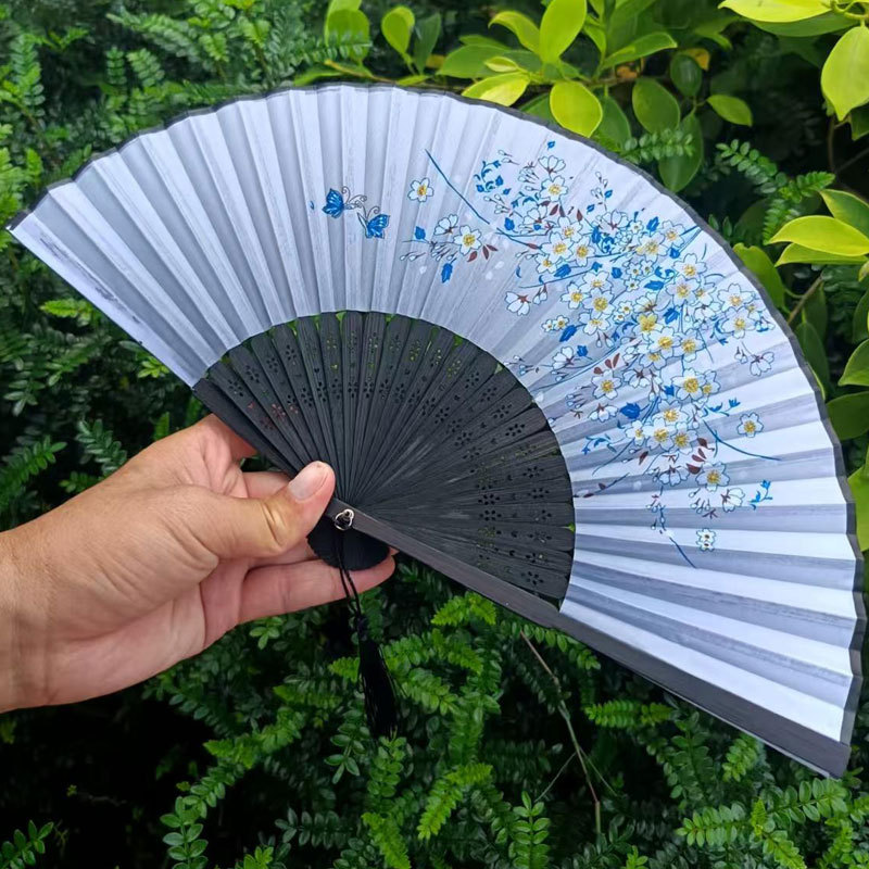 Picture of Folding Fan Bamboo Ancient Fan Student Girl Chinese Style Small Fan Scenic Spot Export Wholesale Retail Gift Decorative Fan
