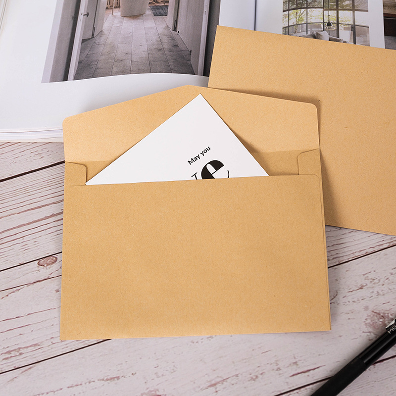 Picture of Cross-border B6 envelope invitation greeting card creative business western-style blank kraft paper white sulfate paper envelope manufacturers