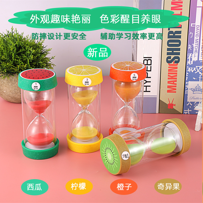 Picture of New Fruit Hourglass Timer 5/15/30Min Kidsren's Exquisite Birthday Gift Safety Anti-Fall Decorative Ornaments