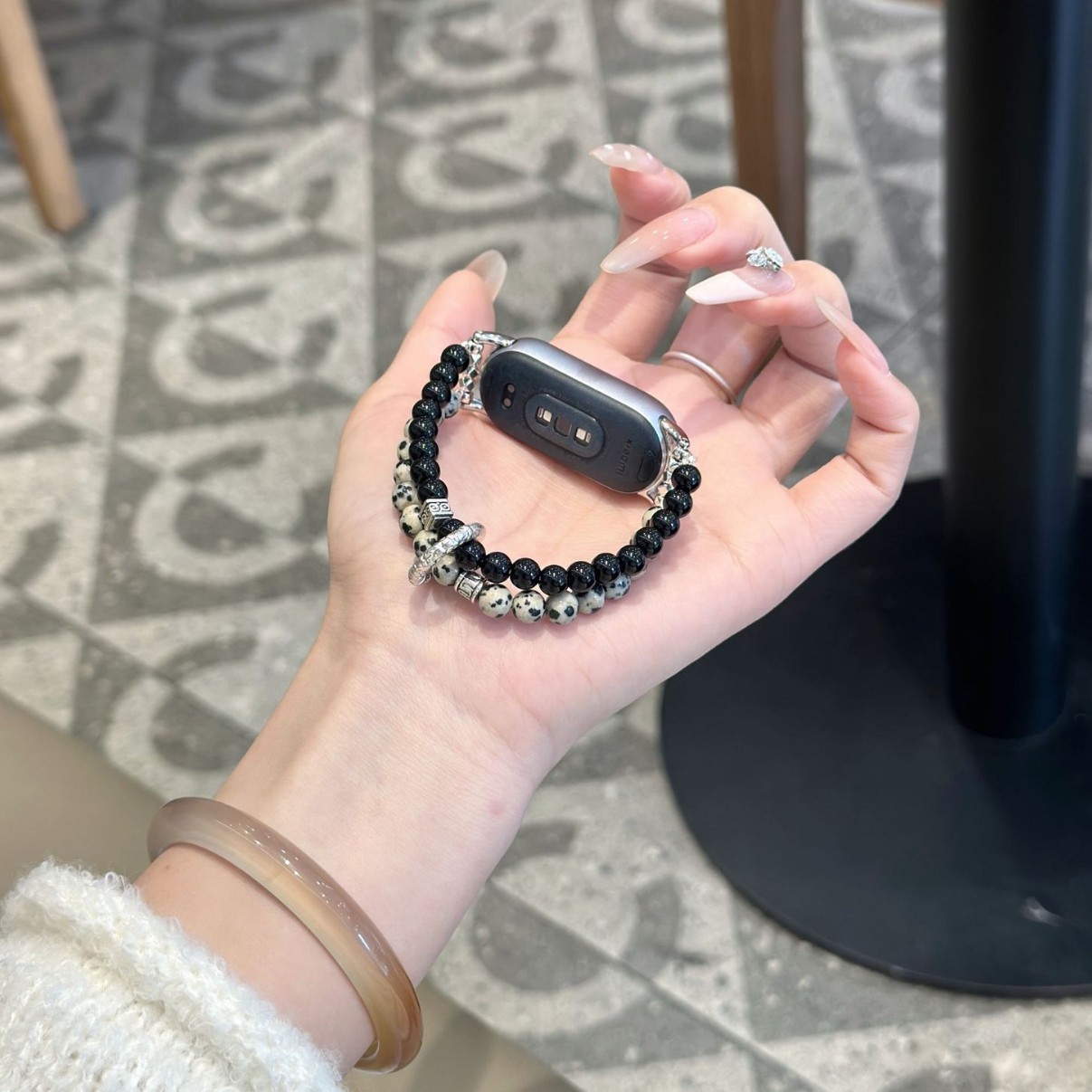 For mi band 8 strap 9 generation beaded hand rope national tide millet 7/6/5/4/3NFC national wind millet strap