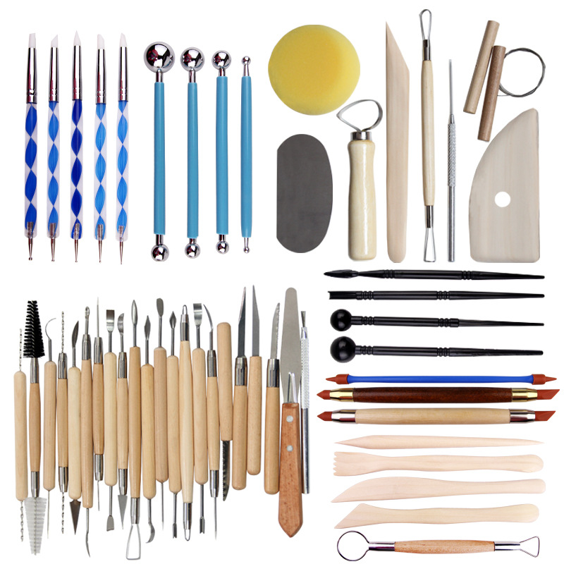 Picture of Cross-border clay sculpture ceramic art Clay Clay scraper multi-purpose stainless steel pellet Rod carving clay tools wholesale