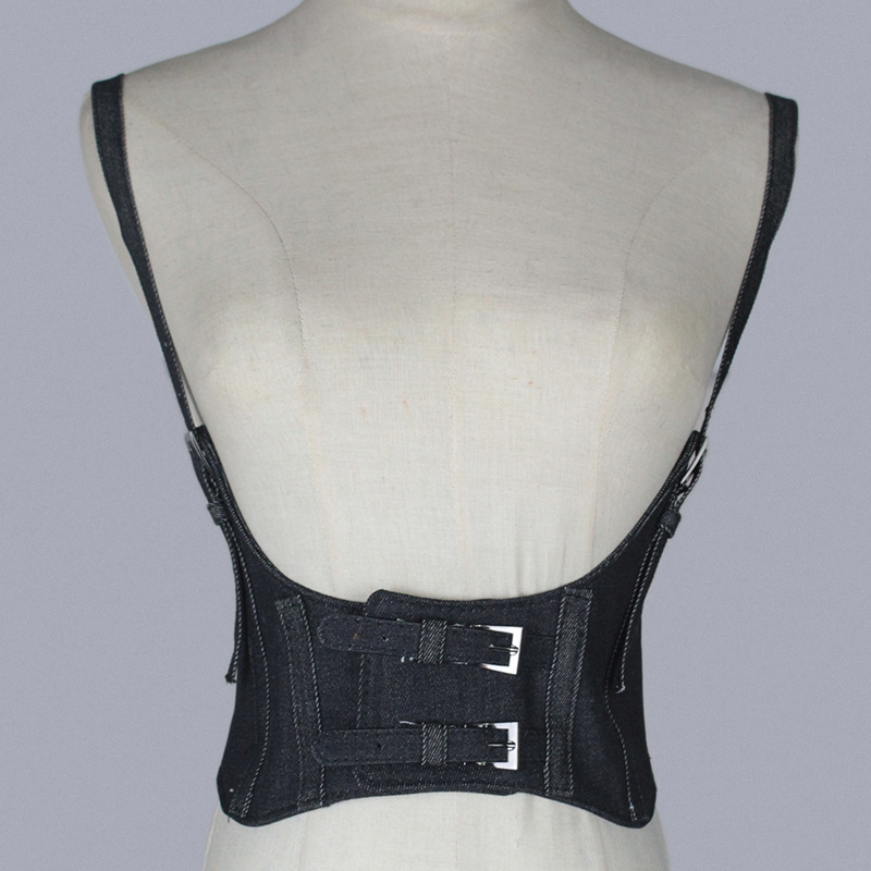 Picture of European and American Texture Strap Belt Women's Outer Shirt Decoration Performance Clothing Matching Vest with Elastcoat and Waist Seal for Foreign Trade