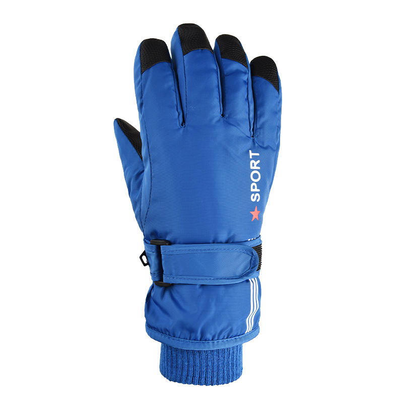 Picture of Winter Ski Gloves Women's Children's Warm Riding Waterproof Middle and Big Children's Waterproof Non-slip fleece-lined Thickened Finger