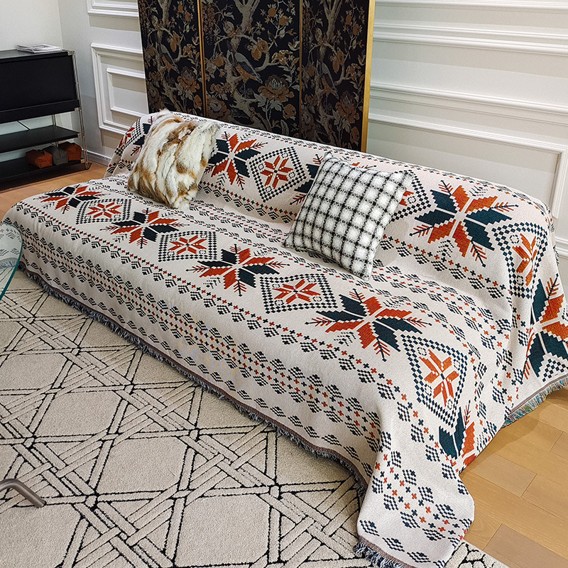 Picture of Nordic Ins Style Sofa Towel Full-cover Cloth One-piece Sofa Cushion Camping Blanket Full-cover Universal Cover Towel Sofa Cover