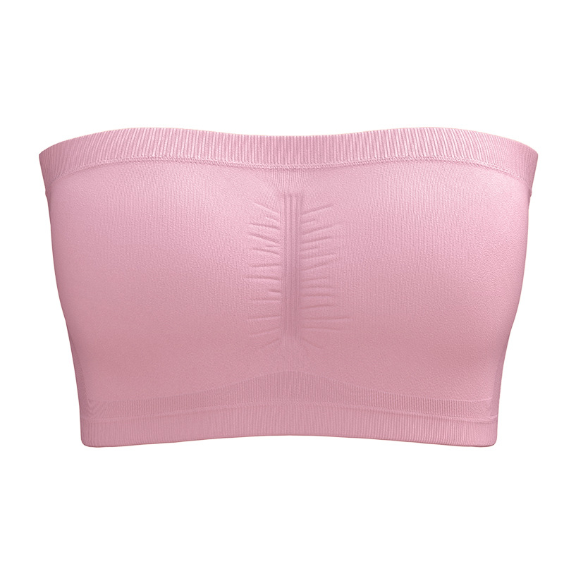 Picture of Foreign Trade Extra Large Size Double-layer One-character Women's Detachable Chest Pad Strapless Chest Wrapping Women's Invisible Underwear Cross-Border
