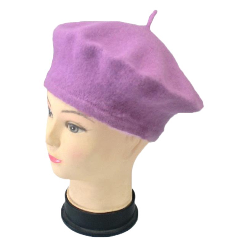 Korean Style Autumn and Winter Women's Hat Imitation Wool Beret Bud Hat Painter Hat B001 Hat Wholesale
