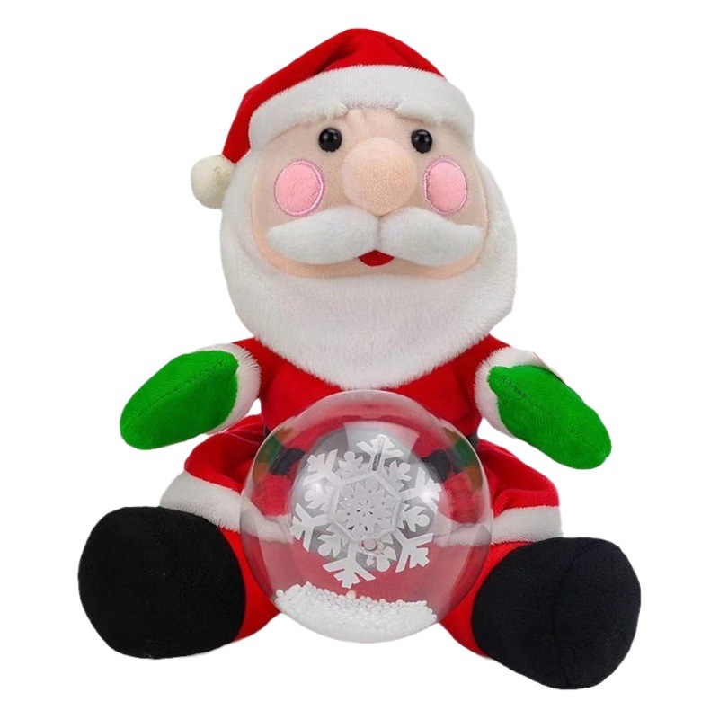 Picture of Electric plush toy Christmas gift elderly snowman elk singing luminous with snowball children gift