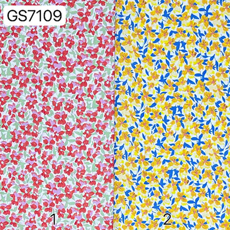 60 cotton digital printed fabric Guofeng oil painting small floral children's shirt cloth bag cotton printed fabric