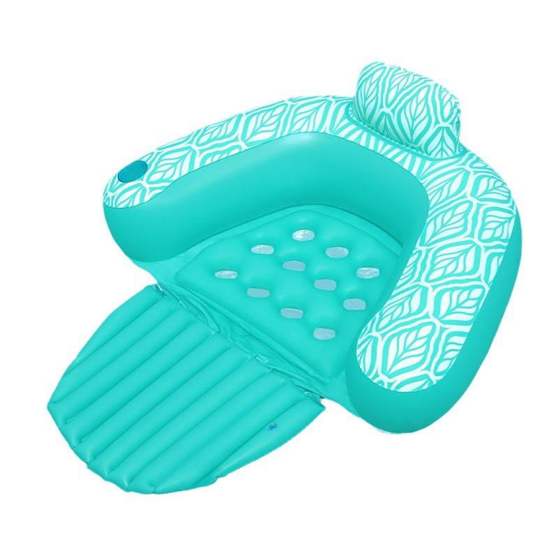 Picture of Water Inflatable Floating Row Floating Bed Queen Adult Pool Leisure Chair Floating Cushion with Backrest and Cup Holder