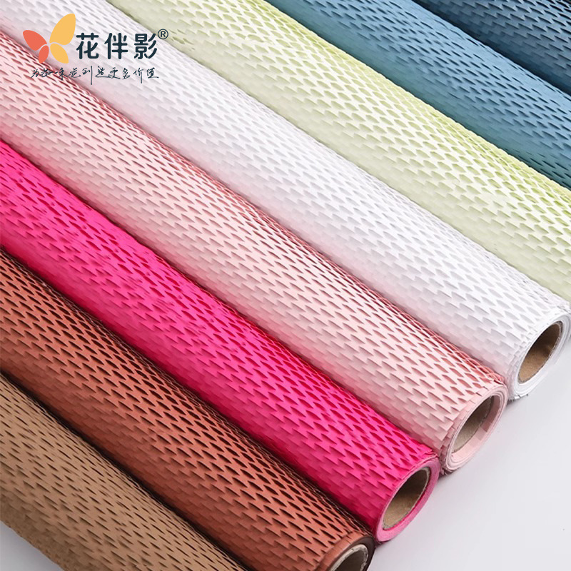 Flower companion shadow honeycomb paper package bouquet waterproof lining paper mesh wholesale Valentine's day diy floral flower wrapping paper