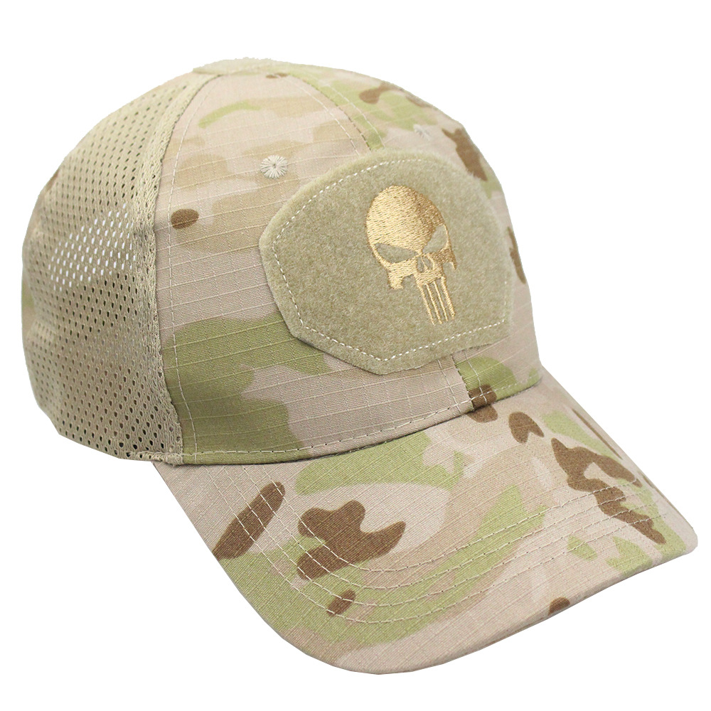 Picture of Summer Camouflage Baseball Cap Military Fan Outdoor Special Forces Tactical Hat Skull Fishing Sunshade Velcro Cap Men