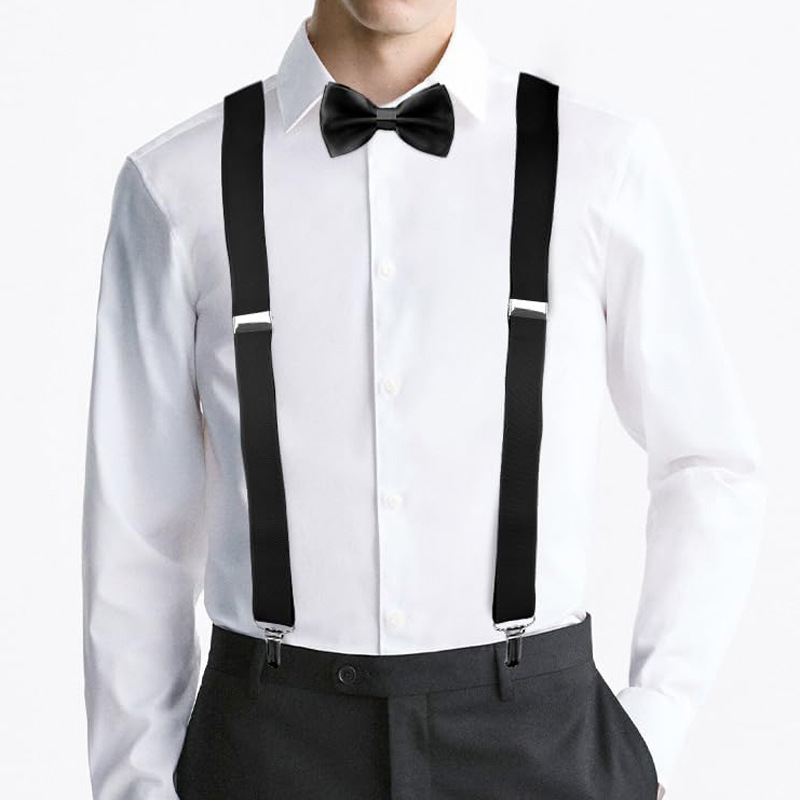 British Fashion Strap Clip Strong Three-clip Suspender Strap Women Men's Shoulder Strap Casual Strap suit Photo Strap