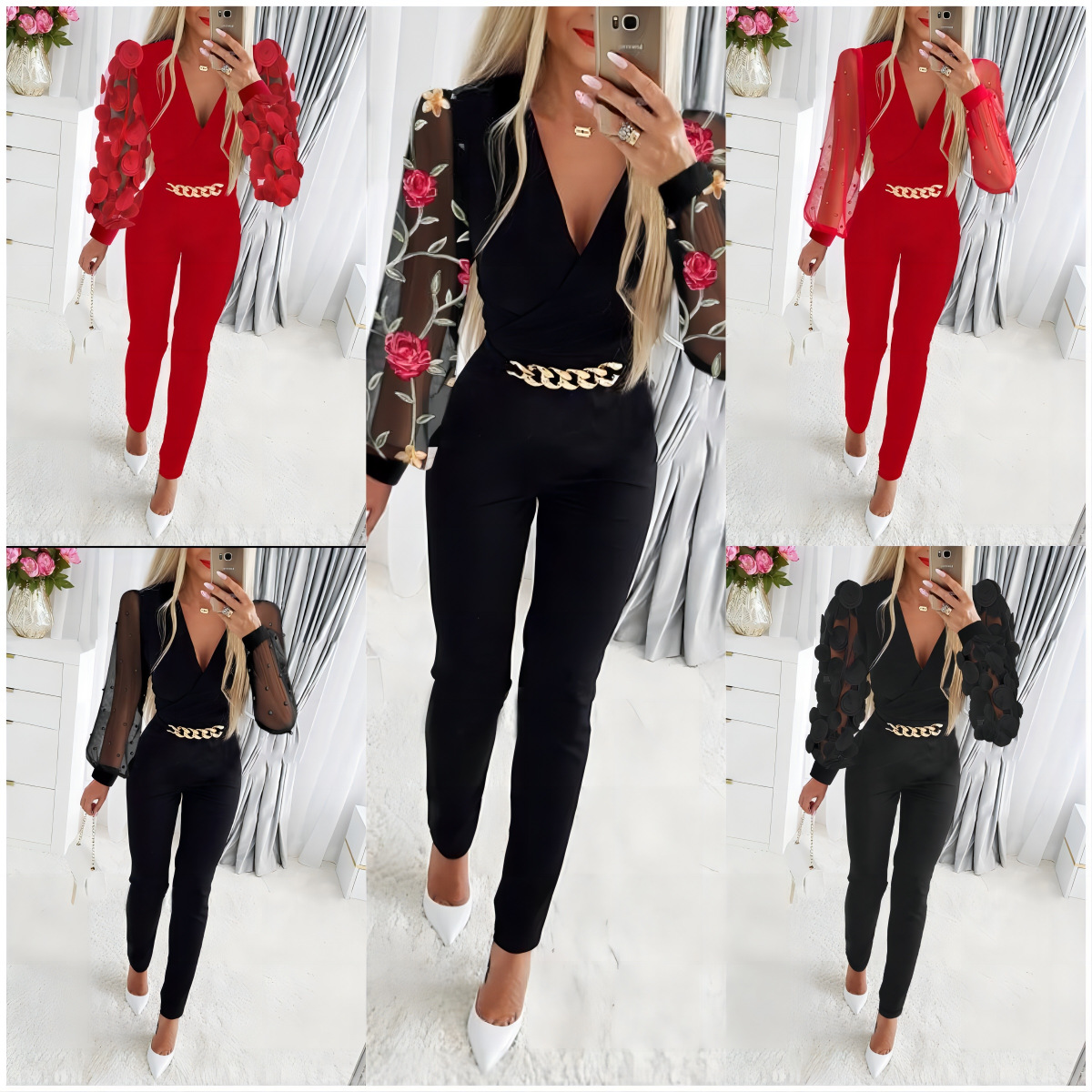 Quality 2025 Spring Cute Style Fresh and Sweet Women's Polyester Jumpsuit Women's Jumpsuit Fashionable