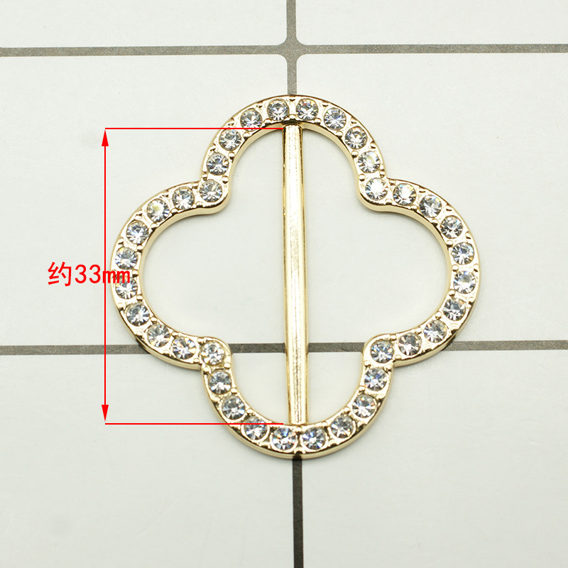 Picture of Korean multi-functional silk towel buckle wholesale high-level clothes accessories buckle pearl rhinestone corner knot buckle jewelry