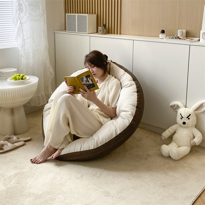 Tatami Cushion Backrest Integrated Floor Sitting Pier Thickened Futon Lazy Sofa Carpet Cushion Bedroom Floor Cushion Chair