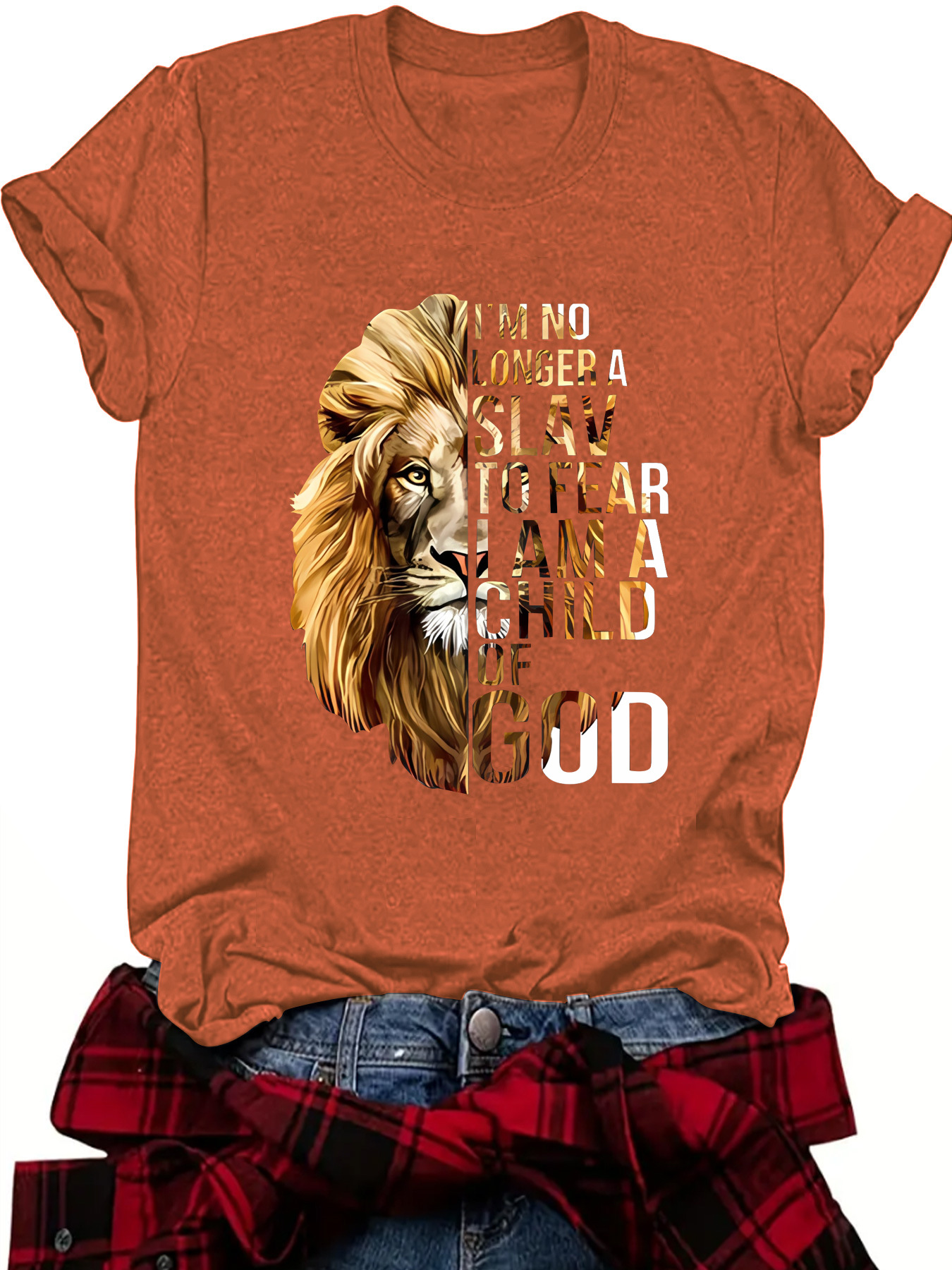 Amazon European and American Summer Women's Lion Print Round Neck Short Sleeve Dopamine Wear Fashion Foreign Trade Explosions T-shirt