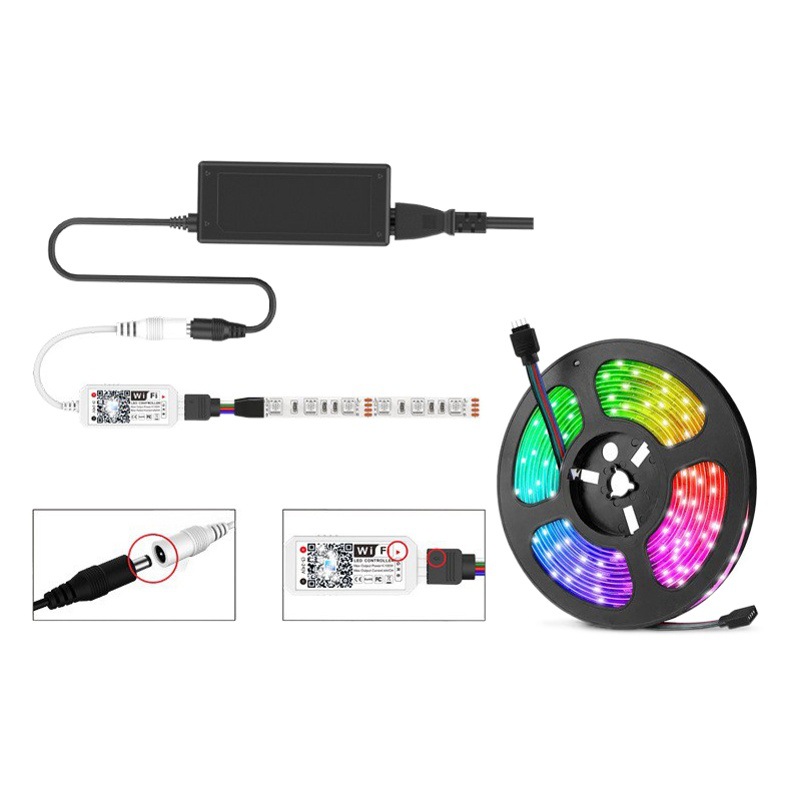 Xilai light 2.4g wireless RF24 key colorful RGB light with led controller alexa music wifi controller