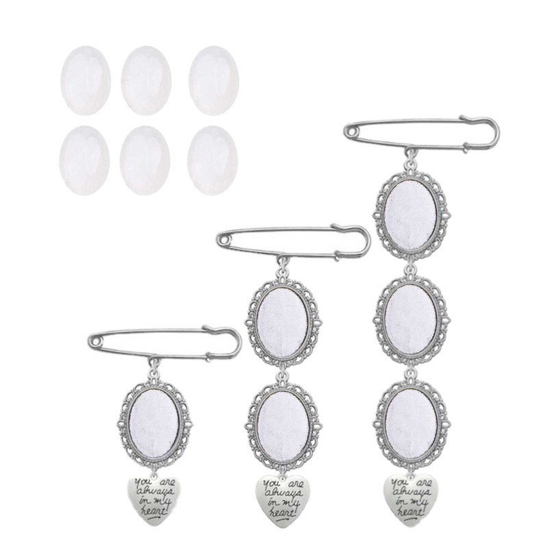 Picture of Manufacturer in Stock Time Gem holder pendant foreign trade wedding brooch DIY gem Holder Photo Pearl Pendant
