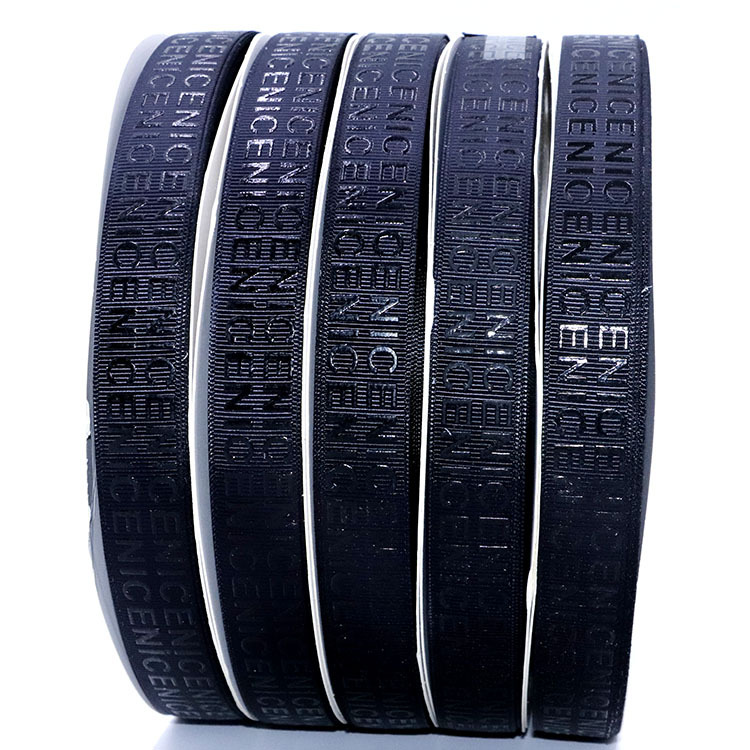 Make 2.5cm Printed Webbing with Foam Embossed Black Threading, Suitable for Gift Packaging, Thick Version Webbing