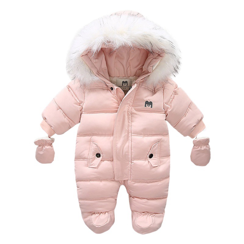 Cross-border explosions infant cotton-padded clothes baby fleece-lined jumpsuit baby autumn and winter warm thick zipper climbing suit