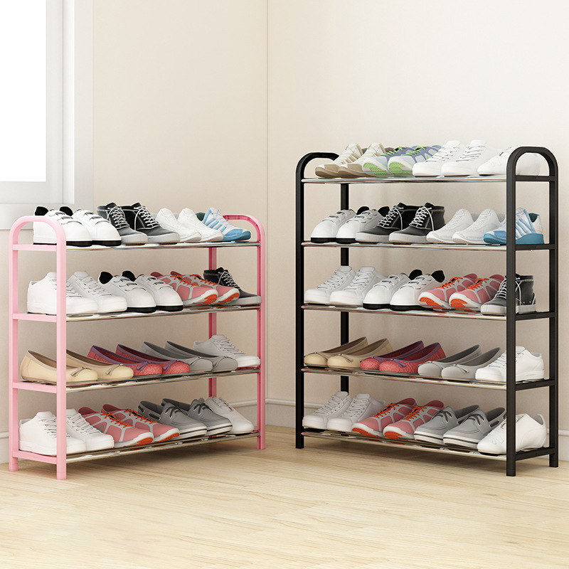 Sturdy and simple multi-layer shoe rack household economical dormitory door dustproof storage shoe cabinet assembly small shoe rack