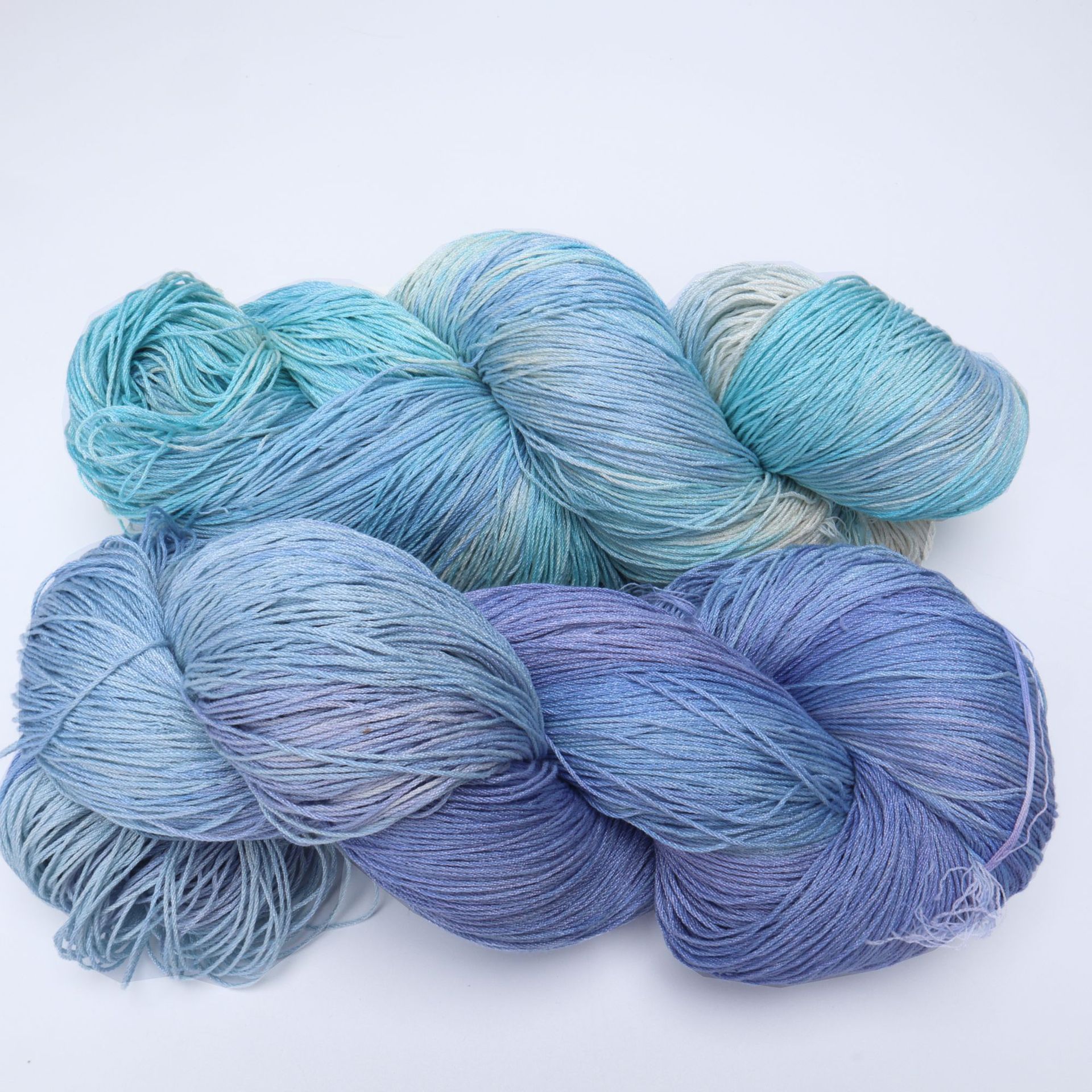 Picture of Cross-border hot-selling segment dyed Tencel flax thread handmade diy color halo fashion yarn wool group wholesale