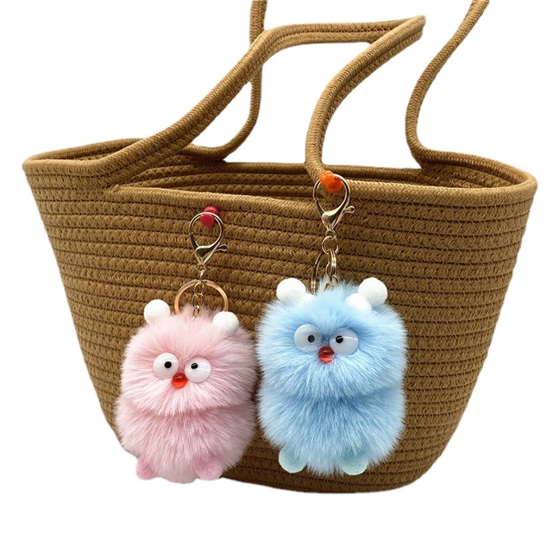 Cartoon Internet Celebrity Elf Doll Keychain Cute Plush Bag Doll Pendant Car Keychain Creative Gift