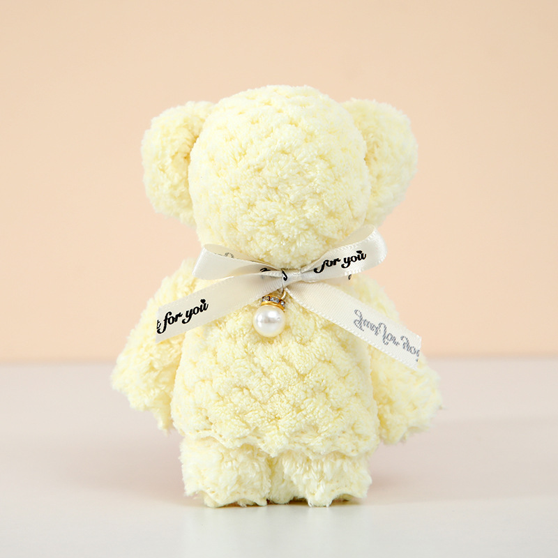 Picture of Coral velvet pineapple Plaid Pearl bear towel hand gift opening birthday return wedding wedding shop gift towel