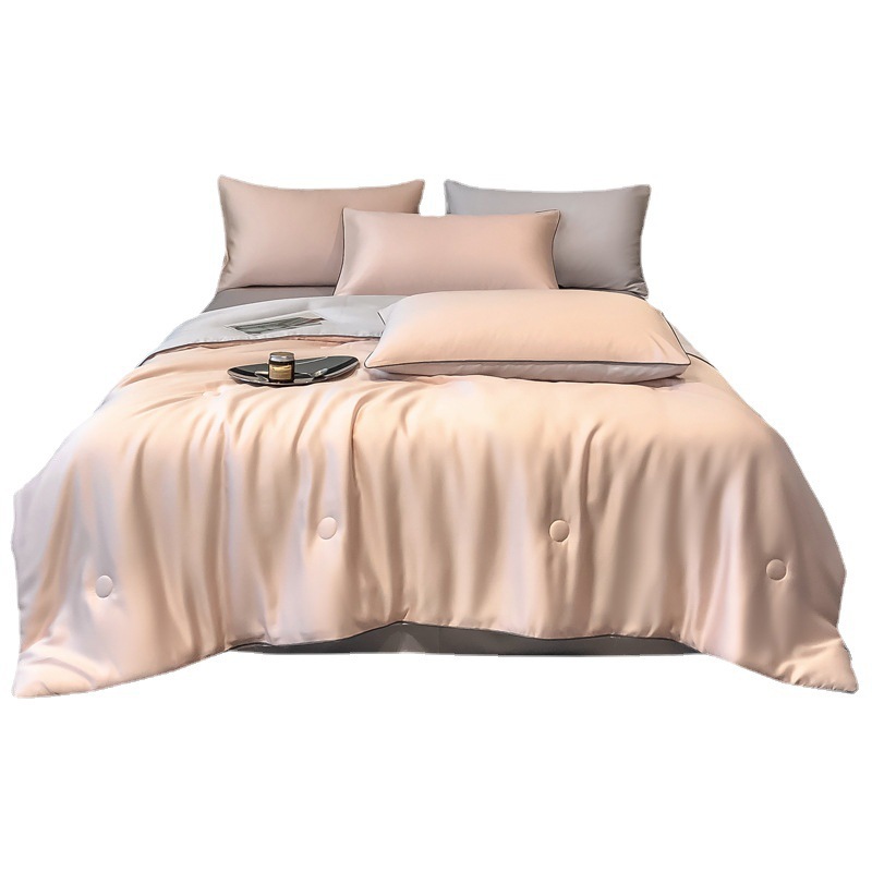 Picture of Class A Lyocell Fiber Tencel Summer Quilt Four-piece Superior Air-conditioning Quilt Summer Cool Quilt Core Machine Washable Thin Quilt