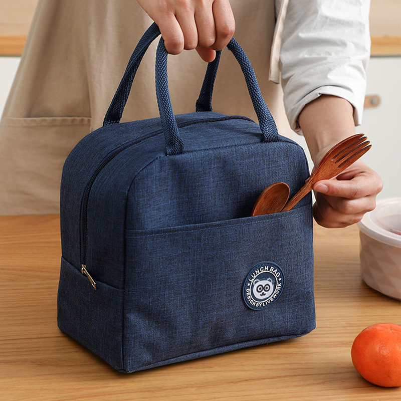 Picture of Oxford Cloth Lunch Box Lunch Bag Student Office Student Thickened Insulation Bag Convenient Portable Lunch Bag Thickened Aluminum Foil Bag