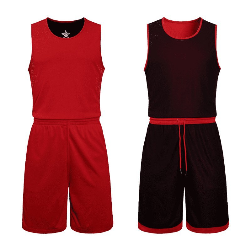 New Double-sided Basketball Suit suit Adult Competition Sports Team Suit Boys Group Buying Training Camp Jersey Moisture Absorption Quick-drying