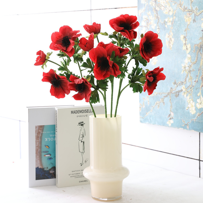 Picture of Artificial Flower silver Lotus home decoration artificial flower artificial wholesale living room single branch red floral decoration wedding flower arrangement
