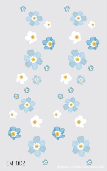 Picture of New Waterproof Sweat-proof Flower Tattoo Sticker Small Fresh Daisy Women's Face Arm Temporary Tattoo Sticker