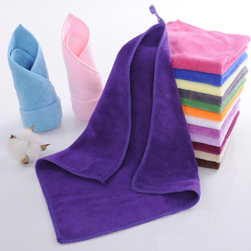 Picture of Fiber towel thickened each size small square household cleaning cloth absorbent household cleaning support logo