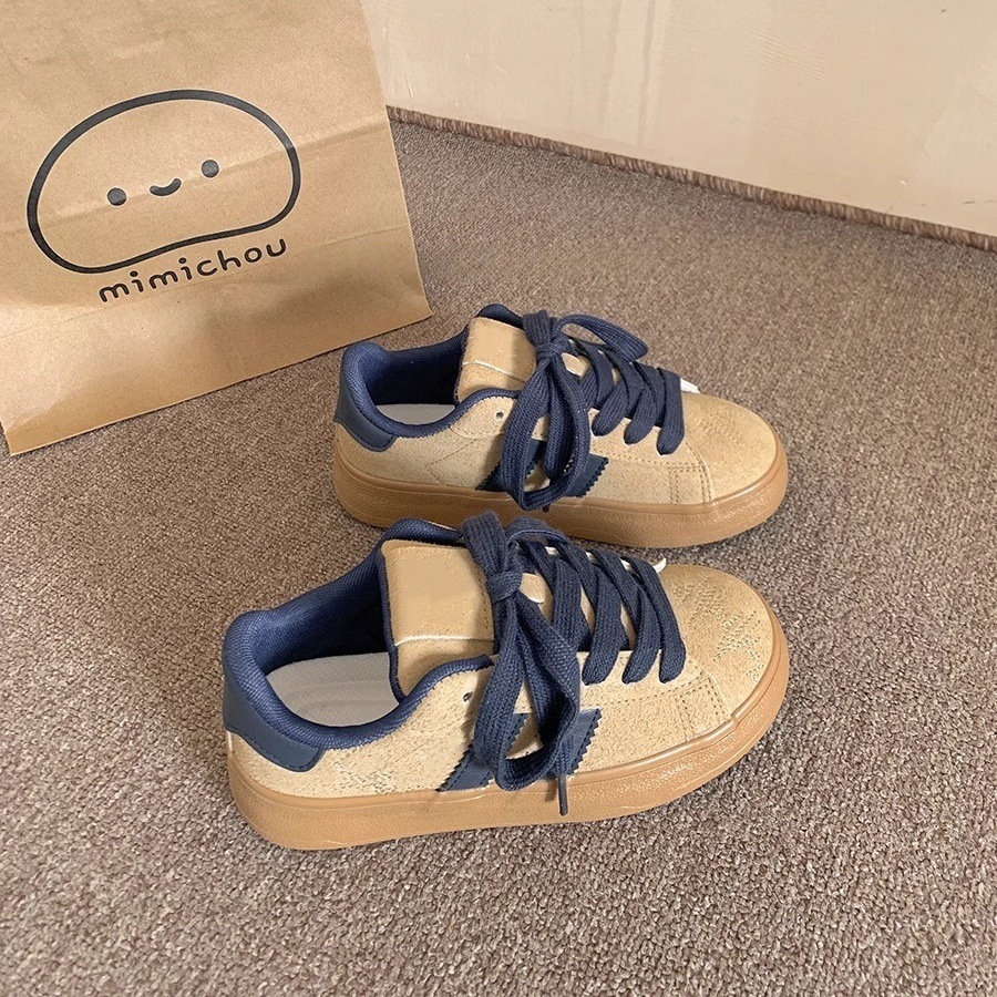 Summer Breathable Sneakers for Women 2025 New Casual Versatile Canvas Student Korean Sports Thick-Soled Retro White Shoes