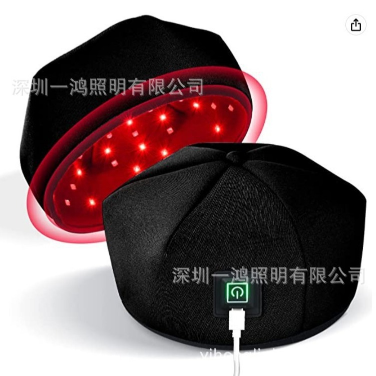 Shenzhen Factory Cross-Border E-Commerce Red Light Infrared Hat Infrared Heating Hat Red Light Heating Hat Led Red Light Hat