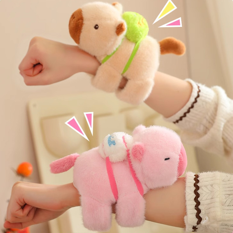 Picture of Capybara Snap Ring Capybara Wrist Lying Ring Doll Water Guinea Pig Doll Bracelet Couple Birthday Gift