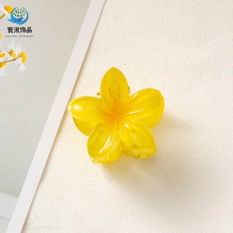 Picture of Cross-border egg flower clip large high-grade gradient Flower hairpin back head updo ponytail shark clip headdress