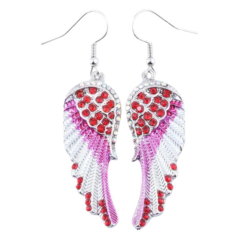 European and American Fashion Angel Wings earrings angel wings three color earrings AliExpress foreign trade earrings clothing accessories