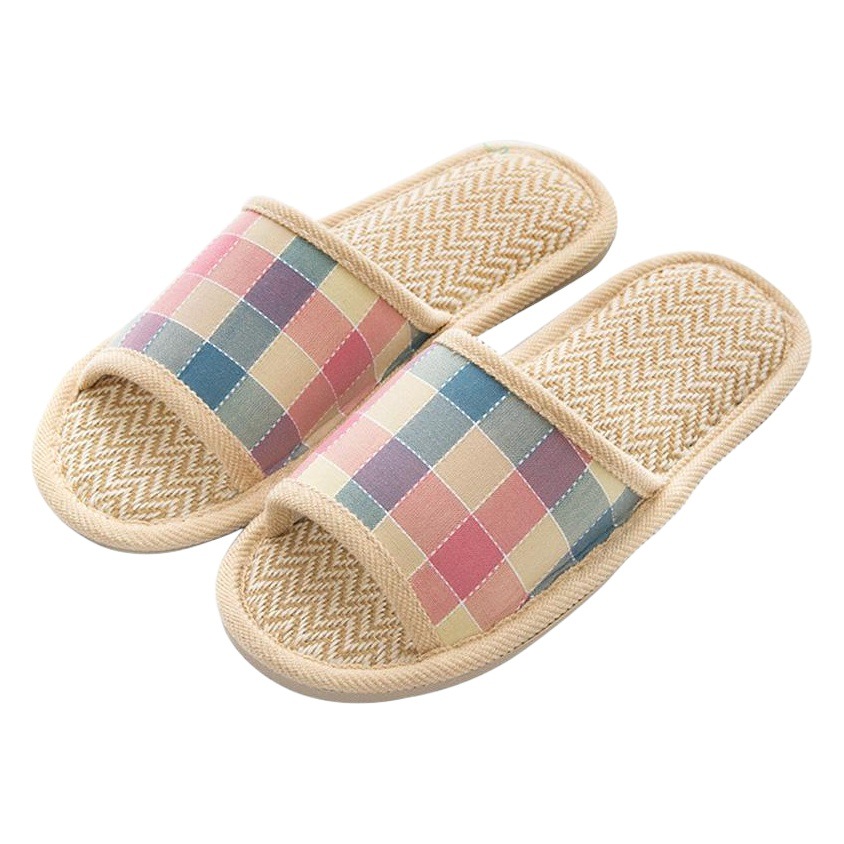Linen slippers for women spring and autumn Four Seasons indoor home cotton and linen poop home non-slip summer male couple wholesale