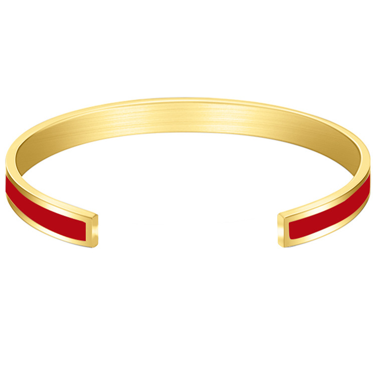 Picture of Cross-Border Export Jewelry My Badass Girl Gang Stainless Steel Bracelet Colorful Customizable Bracelet