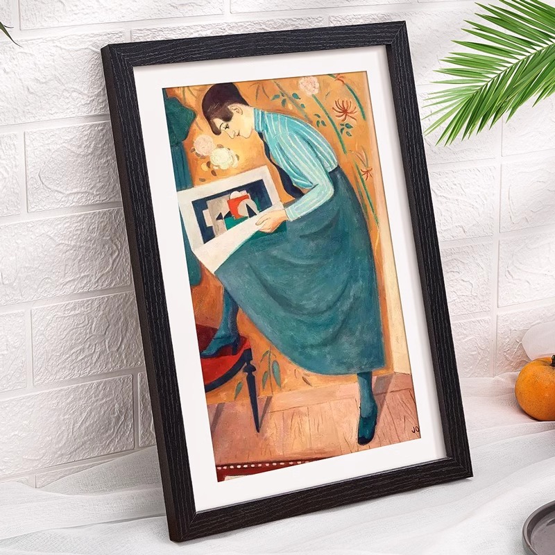 Picture of Wooden photo frame hanging wall a3A4 picture frame mounted self-mounted children's sketch oil painting display frame puzzle frame wholesale