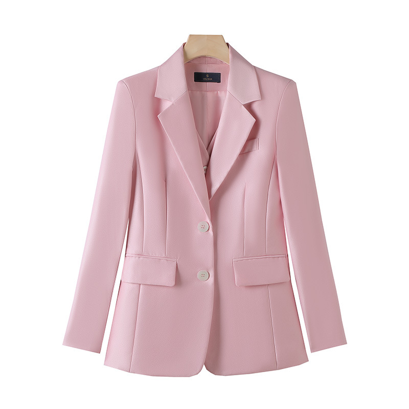 Picture of Star with pink suit suit female British style 2023 new small fragrant style suit jacket vest three-piece set