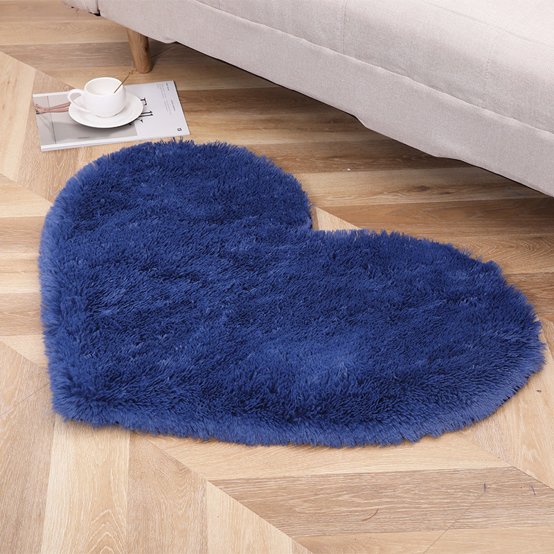 Picture of Modern Simple Silk Fool Love Carpet Bedroom PVpile Carpet Living Room Balcony Plush Mat Cross-border Supply
