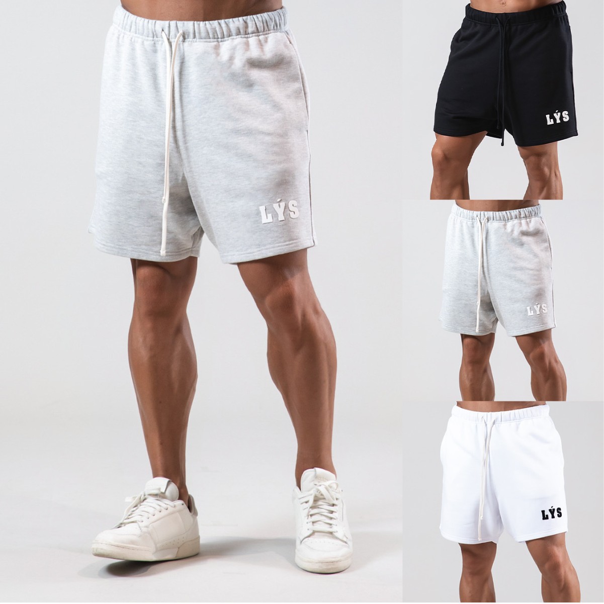 LYFT2022 Summer Fashion New Shorts Men's Muscle Fitness Brothers Sports Running Training Breathable Shorts