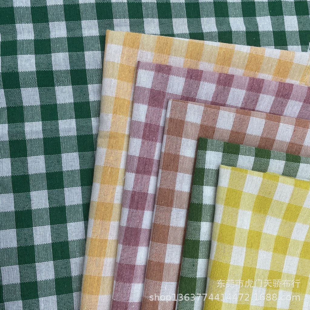 Spot supply woven polyester yarn-dyed plaid Plaid size 0.8cm Oxford Plaid tablecloth table cloth