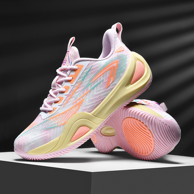Cross-border New Mandarin Duck Basketball Shoes Men's Mesh High-top Casual sneaker Youth Children's Training and Competition Sneakers